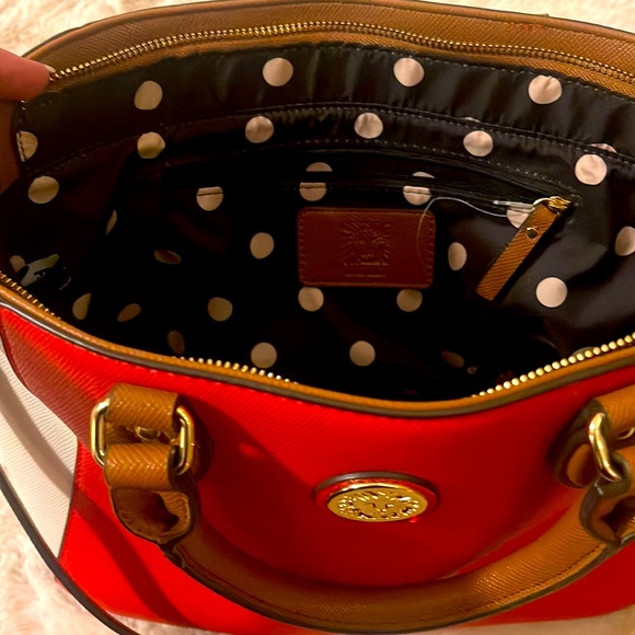 Brand New Anne Klein Red and White Purse - Picture 4 of 8